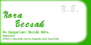 nora becsak business card
